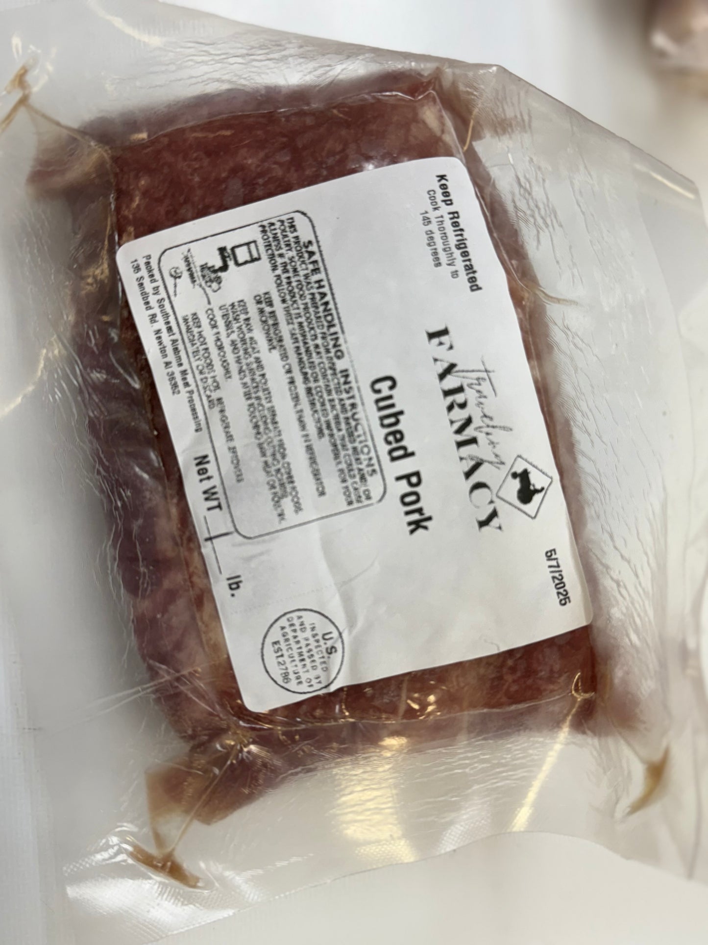Cubed Ham: Pork