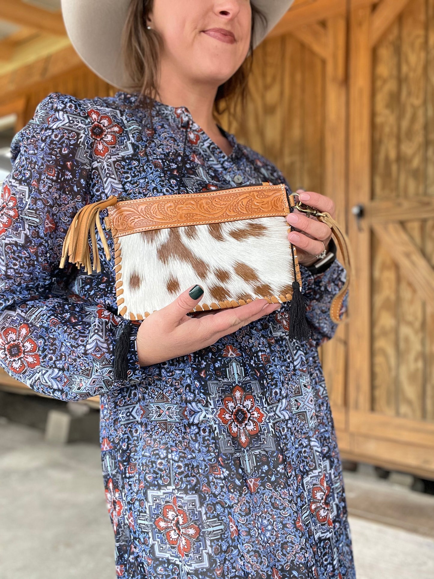 Mini Cowhide Crossbody Purse