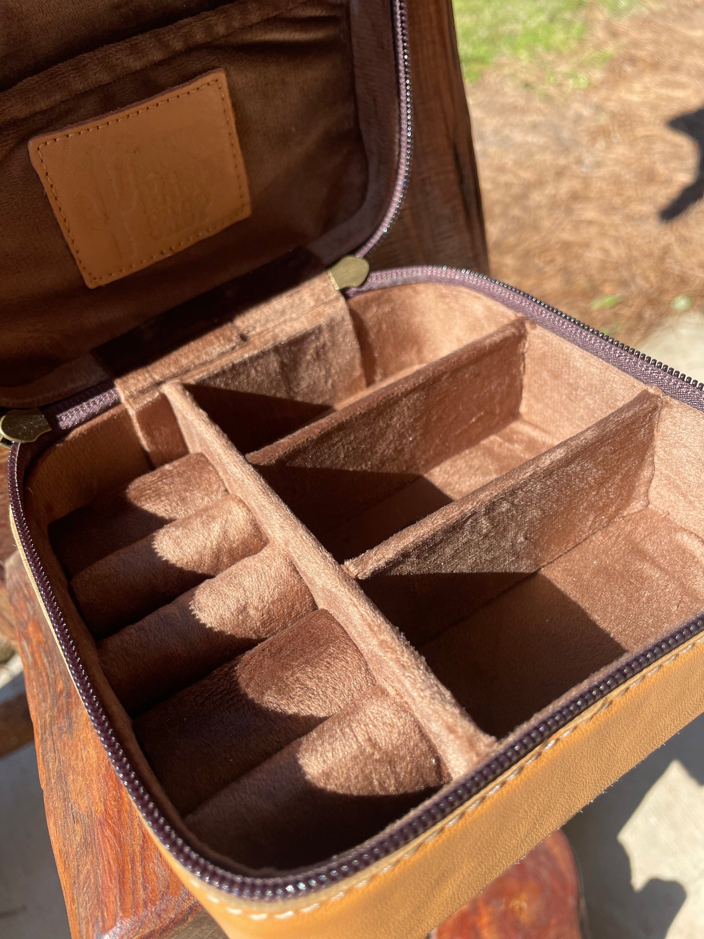 Cowhide + Leather Jewelry Travel Storage