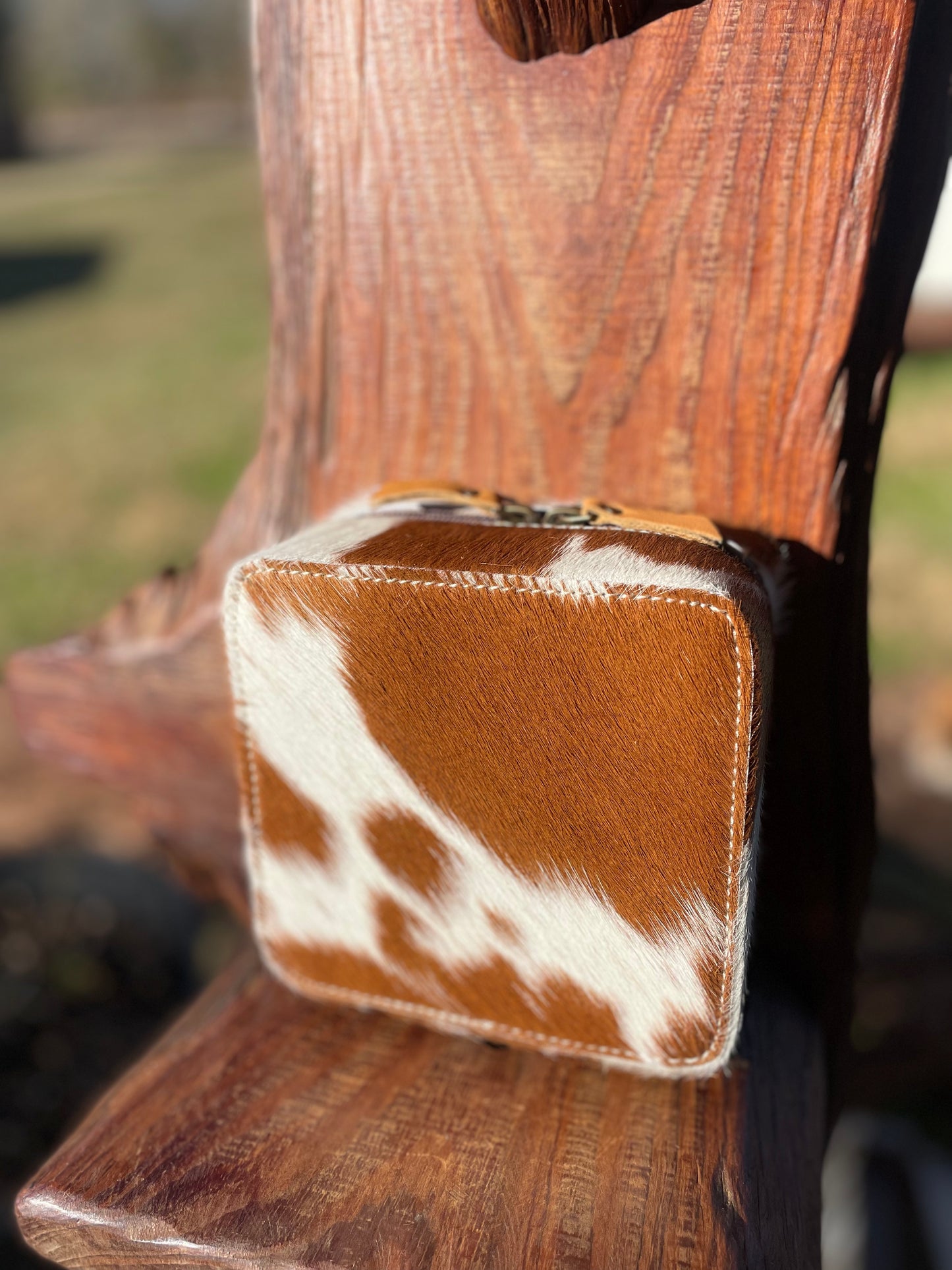 Cowhide + Leather Jewelry Travel Storage