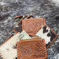 Cowhide & Tooled Leather Coin Purse