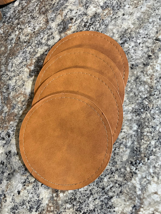 Leather Coasters- Round