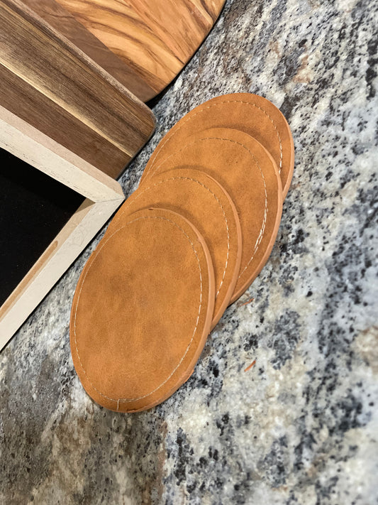 Leather Coasters- Round