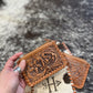 Cowhide & Tooled Leather Coin Purse