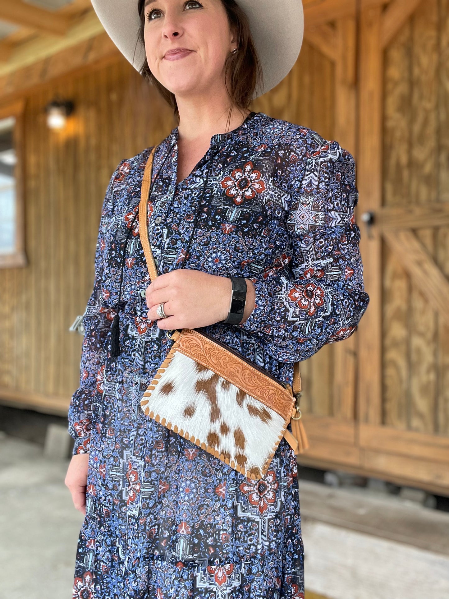 Mini Cowhide Crossbody Purse