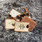 Cowhide & Tooled Leather Coin Purse