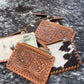 Cowhide & Tooled Leather Coin Purse