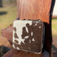 Cowhide + Leather Jewelry Travel Storage