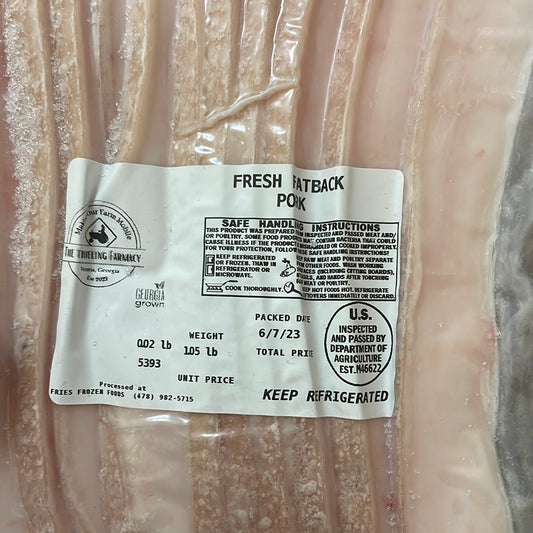 Fresh Fat Back : Pork